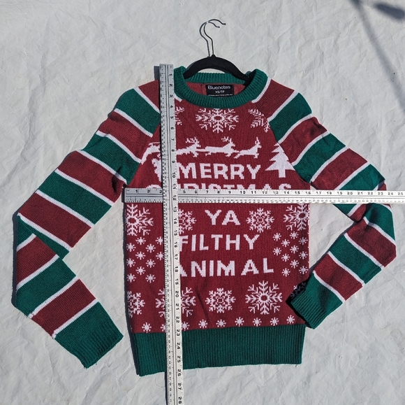 Bluenotes Red and Green Christmas Sweater - Picture 3 of 5